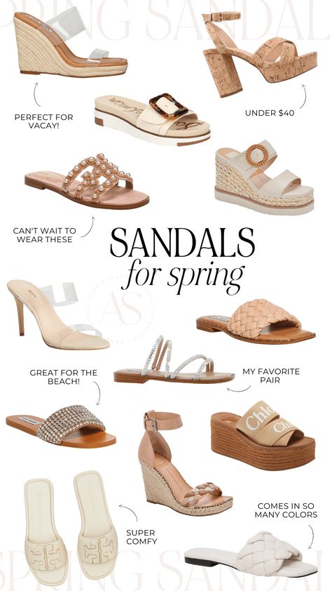 New on Alex-Stout.com, the best spring sandals 2022. Alex shares her favorite spring shoes for women casual and dressy! Womens Sandals featured: Steve Madden Sandals, Dolce Vita Sandals, Marc Fisher Sandals, Chloe sandals and more. sandals outfit / sandals aesthetic / sandals summer heels / spring shoes Sandals For Summer Dresses, Cute Summer Shoes Sandals, Spring Outfits With Sandals, Spring Heels 2024, Dolce Vita Sandals Outfits, Spring Shoes 2024 Women, Sandals For Summer 2024, Trendy Sandals 2024 Women, Summer Sandals 2024 Trend