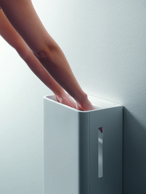 Toto Washlet Performance Toilet | Public Hand Dryer (exposed) Presentation Furniture Design, Toto Washlet, Wc Design, Public Toilet, Hand Dryer, Minimalist Phone, Hand Dryers, Public Bathrooms, Kiosk Design