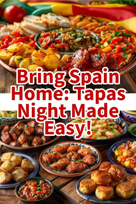 An assortment of colorful and delicious Spanish tapas served on decorative plates. Spanish Appetizers For Party, Easy Spanish Tapas, Easy Spanish Tapas Recipes, Healthy Spanish Food, Tapas Ideas Spanish, Tapas Menu Ideas, Spanish Tapas Ideas, Spanish Dinner Recipes, Spanish Recipes Authentic