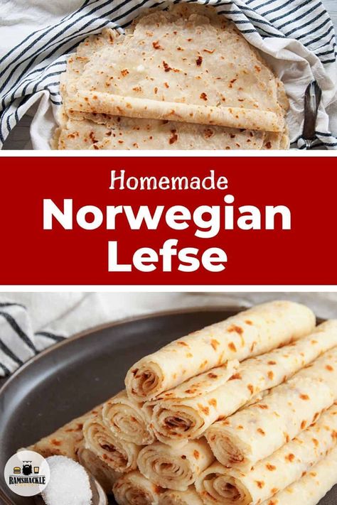 Potato Lefse Recipe, Lefse Recipe, Norwegian Cuisine, Viking Food, Norwegian Food, Scandinavian Food, Holiday Snacks, Potato Recipe, Swedish Recipes