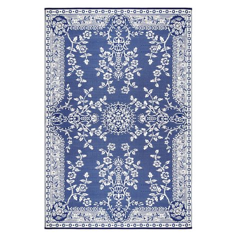 Mad Mats Garland Outdoor Area Rug - FM-OGA46-BW1 Blue And White Rug, Affordable Area Rugs, Outdoor Floor Mats, Blue White Decor, Blue And White China, Blue Rooms, Blue Willow, Affordable Home Decor, Outdoor Area Rug