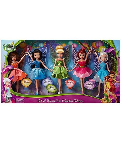 Disney Fairies 5 Pack Tink & Friends Pixie Celebration Collection 9 Inch Dolls - Buy Disney Fairies 5 Pack Tink & Friends Pixie Celebration Collection 9 Inch Dolls Online at Low Price - Snapdeal Tinkerbell Toys, Tinkerbell Doll, Kids Party Inspiration, Fairy Garden Birthday Party, Tinkerbell And Friends, Disney Doll, Barbie Collector Dolls, Summer Toys, Best Disney Movies