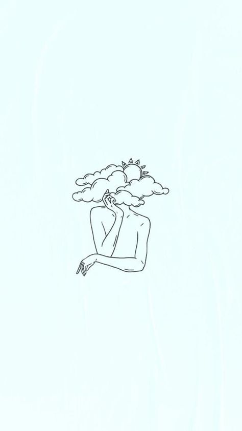 Simple Tattoos Self Love, Tattoo Ideas For Overthinking, Clouded Mind Tattoo, Head In The Clouds Tattoo Simple, Minimalist Tattoo Overthinking, Tattoo Ideas For Overthinkers Women, People Pleaser Tattoo Ideas, Duality Tattoo Ideas Minimal, Tattoo Ideas Overthinking