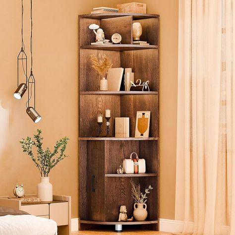 Amazon.com: Halitaa Corner Shelf 6-Tier Corner Bookcase with Drawer, Tall Corner Bookshelf Freestanding White Corner Cabinet Corner Shelves Stand for Wall Corner, Living Room, Home Office, Bedroom, Display Shelf : Home & Kitchen Wooden Corner Stand Decor, Corner Shelf With Drawer, Unique Display Cabinet, Corner Showcase, Bookshelves Around Fireplace, Display Storage Cabinet, Living Room Display Cabinet, Bookshelves For Small Spaces, Wall Shelf With Drawer