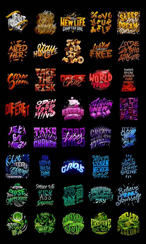 3d Graffiti Letters Fonts, Font Color Design, Alphabet Graffiti, Typo Logo Design, Text Logos, Instagram Font, 3d Lettering, Graffiti Logo, 3d Font