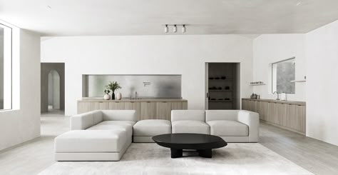 Minimalist Monastery on Behance Minimalist Monastery, Interior Boho, Interior Design Minimalist, Interior Design Per La Casa, Living Room Sofa Set, Interior Minimalista, Minimalist Home Interior, Modern Sofa Sectional, Hus Inspiration