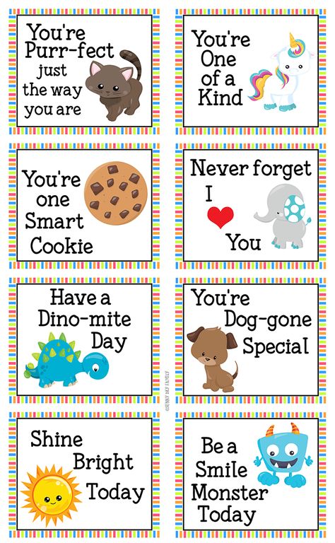 Encouraging Lunch Box Notes for Little Kids | Free Printable American ExpressDinersDiscoverJCBMasterCardPayPalSelzVisa School Lunch Hacks, Free Printable Lunch Box Notes, Lunch Hacks, School Lunch Notes, Notes For Kids Lunches, Lunch Box Notes For Kids, Motivational Planner, Kids Lunch Box Notes, Lunchbox Notes For Kids