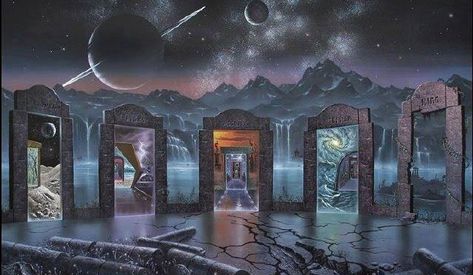 There is only one choice for the new World Fantasy Award | Damien Walter 70s Sci Fi Art, Science Photos, Fantasy Setting, Fantasy Places, Open Doors, Fantasy Art Landscapes, Arte Fantasy, 판타지 아트, Arte Horror