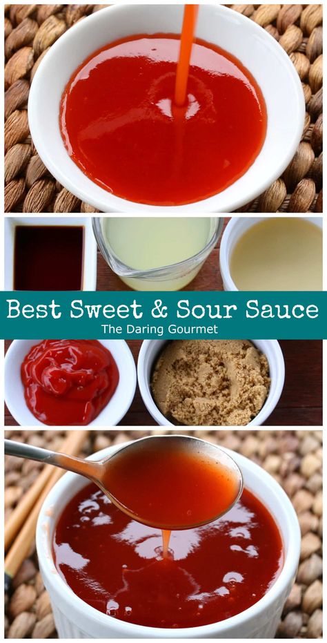 Best Sweet And Sour Sauce Recipe, Best Sweet And Sour Sauce, Sweet And Sour Sauce Recipe, Sweet N Sour Sauce Recipe, Sweet Sour Sauce, Homemade Chinese Food, Sweet And Sour Sauces, Easy Chinese Recipes, Sweet And Sour Sauce