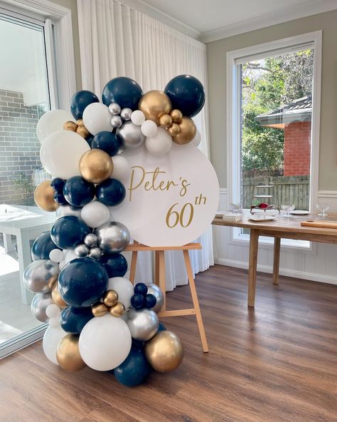 Work Party Themes Events, Easel With Balloon Garland, Balloons Around Easel, Easel Balloon Garland, Round Arch Balloon Garland, Balloon Easel, Baloon Garland, Leaving Party, Balloon Business