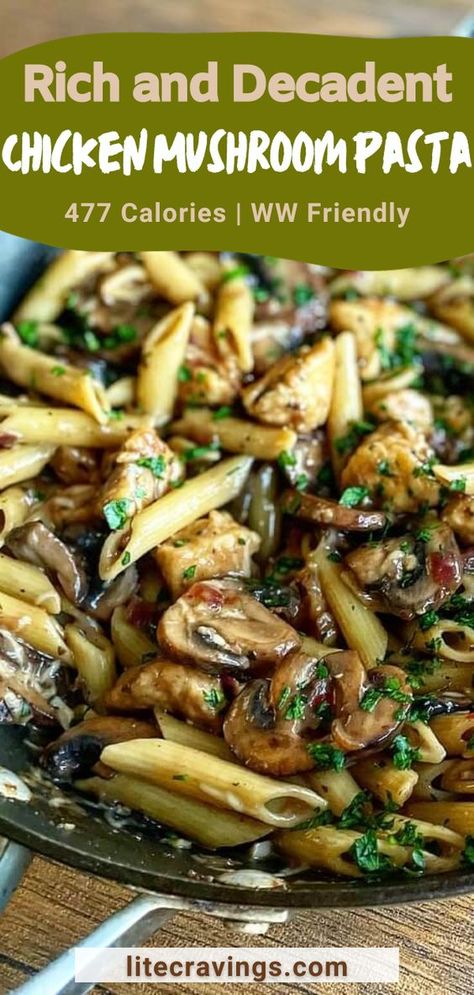 Creamy Pasta With Chicken Recipes, Chicken With Broccoli And Mushrooms, Healthy Chicken Pasta Recipes Dairy Free, Chicken Pasta Recipes Non Dairy, Chicken Mushroom Asparagus Pasta, Chicken Mushroom Broccoli Pasta Recipes, Chicken Mushroom Pasta Healthy, Chicken Pasta Recipes With Mushrooms, Mushroom And Pasta Recipes Healthy