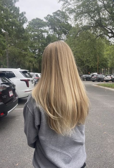 Straight Blond Hairstyles, Long Blonde Hair Inspo Straight, Simple Blonde Hair, Blonde Hair Balayage With Money Piece, Straight Natural Blonde Hair, Medium Straight Hair Face Framing Layers, Haircuts For Strait Hair, Natural Blonde Long Hair, Blonde Hair Pale Skin Green Eyes