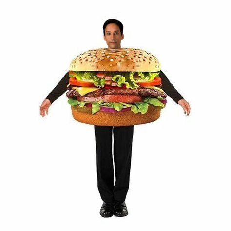 Silly Abed Nadir Hamburger Costume, Burger Costume, Purim Costume, Pizza Costume, Abed Nadir, Purim Costumes, Best Costumes, Fat Dogs, Community Tv