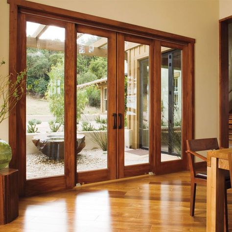 Slider Door Design, Sliding Door Window Treatments, Sliding Doors Exterior, Sliding Glass Doors Patio, Wooden Sliding Doors, Door Window Treatments, Glass Doors Patio, Slider Door, Wooden French Doors