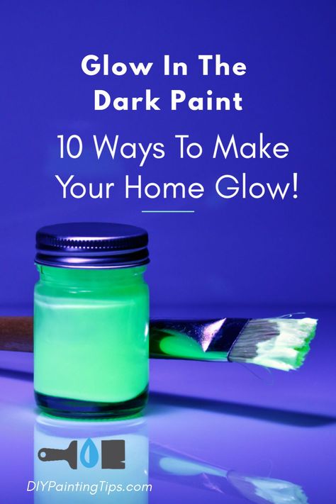 Challenge yourself to redefine your personal style through the use of non-traditional paints. Glow In The Dark Paint is fun and here's 10 Ways To Make Your Home Glow. #DIYPaintingTips #GlowInTheDark #PaintingTips #GlowInTheDarkPaint #KidsRoomIdeas #PaintingIdeas #DIY #InteriorPaintingIdeas #FunPaint #CreativePainting Glow In The Dark Spray Paint Ideas, Glow In The Dark Ceiling Paint, Glow In The Dark Paint Outdoors, Diy Black Light Paint, Diy Blacklight Paint, Glow In The Dark Furniture, Glow In The Dark Paint Party Ideas, Glow In The Dark Shirt Ideas Diy, How To Make Glow In The Dark Paint