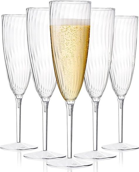 Amazon.com: HyHousing 6 Oz Clear Glasses 16 Pack, Hard Disposable Plastic Champagne Flute Ideal for Home Daily Life Wedding Toasting Drinking Champagne , New Years Eve Party Supplies 2023 : Health & Household Disposable Wine Glasses, Plastic Champagne Glasses, Drinking Champagne, Plastic Champagne Flutes, Plastic Wine Glasses, Cocktail Cup, Bbq Wedding, Wedding Toasts, Clear Glasses