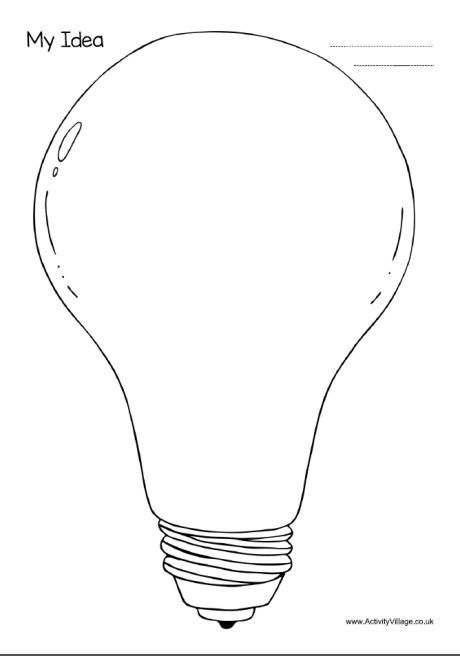 My idea ... light bulb template Light Bulb Template, خريطة ذهنية, Art Therapy Activities, Therapy Worksheets, My Idea, Home Learning, Therapy Activities, Graphic Organizers, Worksheets For Kids