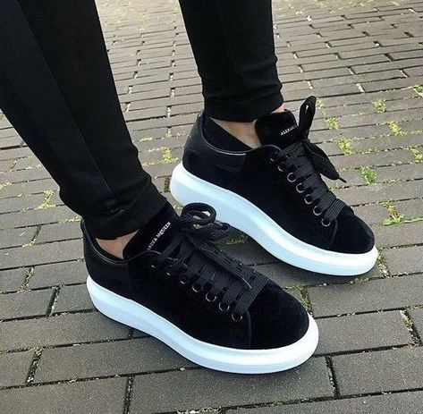 Alexander Mcqueen Sneakers Black, Designer Sneakers Women, Black Shoes Sneakers, Tennis Shoes Outfit, Mcqueen Sneakers, Alexander Mcqueen Sneakers, Adidas Sneakers Women, Hype Shoes, Girly Shoes