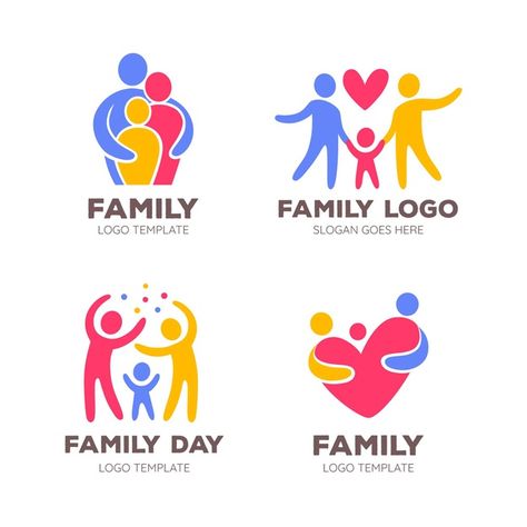 Family logo collection Free Vector | Premium Vector #Freepik #vector #logo Family Logos Ideas, Logo Bookstore, Family Logo Design, Family Graphic Design, Dr Logo, Logo Family, Foundation Logo, Florist Logo, Family Logo