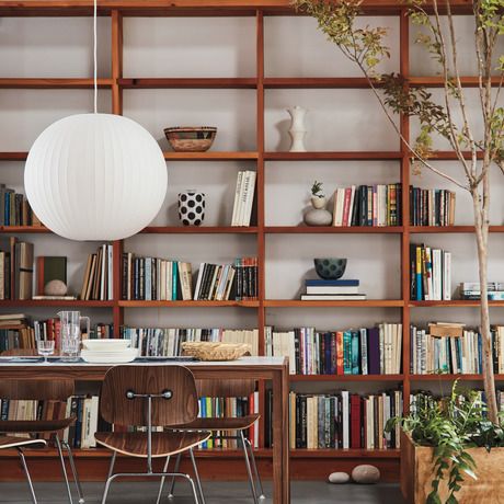 Herman Miller Nelson Ball Bubble Pendant - 2Modern Nelson Bubble, Nelson Bubble Lamp, Bubble Lamps, Contemporary Room, Design Apartment, George Nelson, Home Libraries, Plywood Furniture, Herman Miller