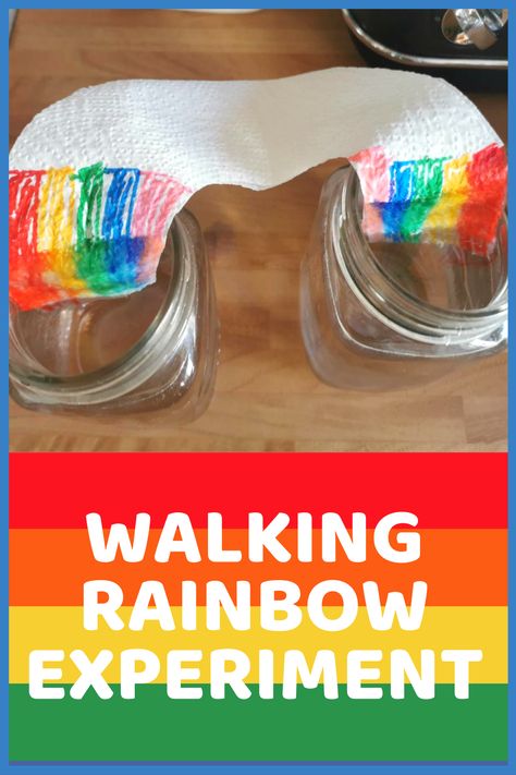 Pipe Cleaner Rainbow, 4h Demonstration Ideas, Walking Rainbow Experiment, Emotion Games, Rainbow Stem, Themed Activities For Kids, Letter R Activities, Colour Activities, March Preschool