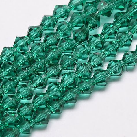 Imitate Austrian Crystal Bicone Glass Beads Strands, Grade AA, Faceted, DarkCyan, 4x4mm, Hole: 1mm; about 112pcs/strand, 17" – usstock.panahall.com Art Origami, Emerald Bead, Beading Projects, Bead Shop, Resin Beads, Rhinestone Bead, Wholesale Beads, Beading Supplies, Austrian Crystal