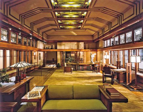 Robie House interior, by Frank Lloyd Wright Frank Lloyd Wright Interior, Frank Lloyd Wright Style, Robie House, Frank Lloyd Wright Architecture, Frank Lloyd Wright Buildings, Casa Retro, Frank Lloyd Wright Homes, Prairie House, Inspo Art