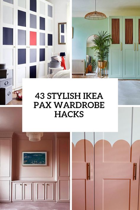 Picture of ikea pax wardrobe hacks Ikea Closet Door Hack, Paint Pax Wardrobe, Ikea Pax Makeover, Kleppstad Wardrobe Hack, Ikea Pax Handles, Ikea Pax Painted, Ikea Hack Pax Wardrobe, Kleppstad Ikea Ideas, Ikea Pax Kids Room