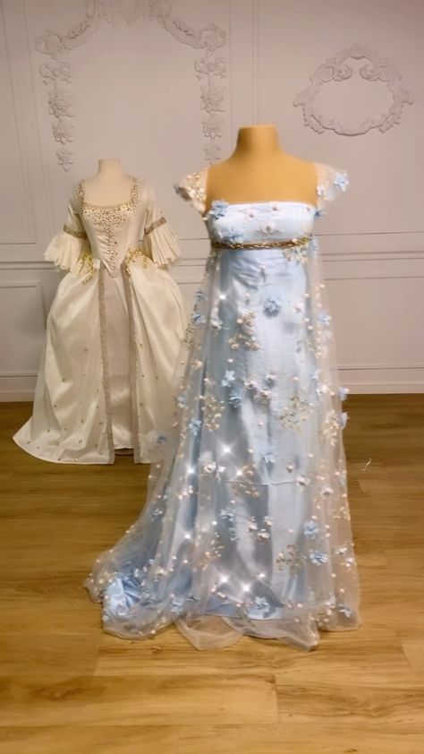 designerdaddy_ on Instagram: She could be the diamond! #bridgerton Blue Regency Aesthetic, Bridergton Inspired Dresses, Bridgerton Ball Gowns, 1800 Gowns, Bridgerton Dresses Aesthetic, Bridgerton Dresses Inspired, Old Ball Gowns, History Gcse, Bridgerton Outfits