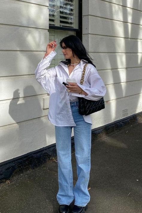 Outfits Con Camisa, College Looks, Casual College Outfits, Casual Day Outfits, Looks Street Style, Easy Trendy Outfits, Mode Ootd, Causual Outfits, Mode Hijab