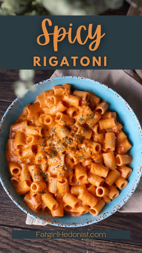 Spicy Rigatoni Pasta, Rigatoni Pasta Recipes, Spicy Rigatoni, Rigatoni Recipe, Rigatoni Recipes, Rigatoni Pasta, Pasta Dinner Recipes, Vegetarian Pasta, Health Dinner Recipes