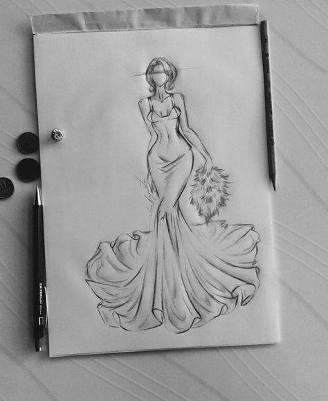 Organizator Grafic, Fashion Drawing Sketches, Fashion Drawing Tutorial, Fashion Illustration Sketches, 인물 드로잉, Art Drawings Sketches Creative, Fashion Art Illustration, Fashion Design Drawings, Quince Dresses