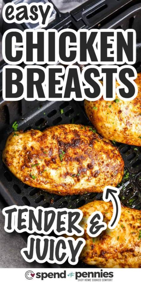 Air Fryer Chicken Breast Airfryer Chicken, Air Fryer Recipes Chicken Breast, Air Fryer Chicken Breast, Seasoning Chicken, Actifry Recipes, Bbq Chicken Breast, 2023 Recipes, Cheap Meal, Chicken Recipies