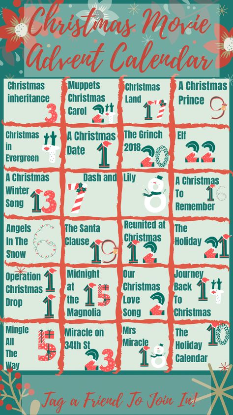 Hallmark Movie and Christmas Classics Advent Calendar 2020 Christmas Movie Advent Calendar, Movie Advent Calendar, Christmas Hallmark Movies, Muppets Christmas, Christmas Classics, Christmas Bucket List, Christmas Bucket, Hallmark Movie, Hallmark Christmas Movies