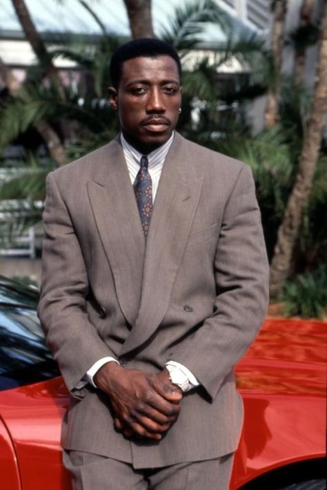 Passenger 57, Wesley Snipes, New Jack Swing, Black Men Fashion Urban, Stylish Mens Suits, Dapper Outfit, Old School Fashion, Best Dressed Man, Black Entertainment