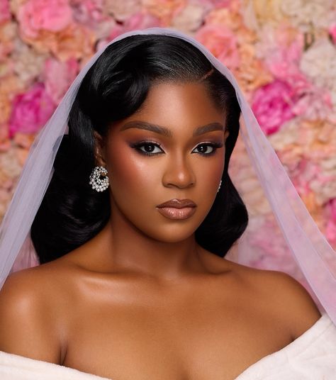 Full sultry bridal look captured in its true essence ✨✨ Hair @prikelshairltd 📸 @blakeyephotography Earring @sparkling___stones Belle @aa.ra.ni_ #bride #bridal #2024bride #ghana #ghanawedding #makeupartist #makeup #makeuptutorial #hairgoals #hairstyles Black Woman Bridal Makeup, African Bridal Makeup, Sultry Bridal Makeup, Black Bride Makeup, African Wedding Hairstyles, Black Brides Hairstyles, Black Bridal Makeup, Trendy Bride, Bridal Hair Inspiration