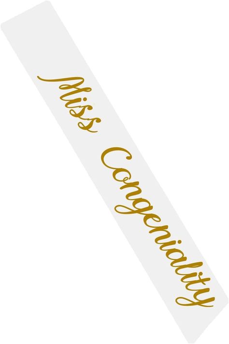 Amazon.com: Vrogadso Miss Congeniality Sash White Satin Sash with Gold Glitter Letters : Clothing, Shoes & Jewelry Miss Congeniality, Glitter Letters, Satin Sash, White Glitter, White Satin, Gold Glitter, Shoes Jewelry, Shoe Jewelry, Glitter