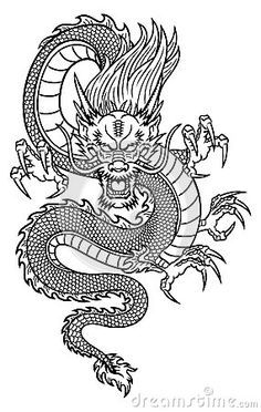 Front facing dragon Asian Dragon Tattoo, Tato Naga, Chinese Dragon Tattoos, Dragon Tattoo For Women, Japanese Dragon Tattoos, Asian Dragon, Irezumi Tattoos, Dragon Illustration, Dragon Tattoo Designs