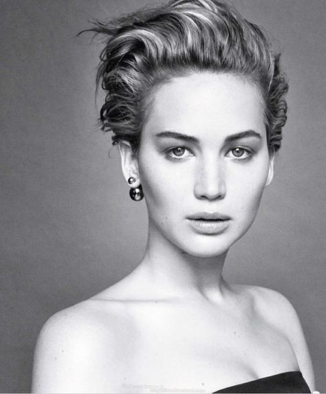 Jennifer Lawrence Pixie, Growing Out Pixie Cut, Grown Out Pixie, Pixie Cut Styles, Patrick Demarchelier, Long Pixie, Grow Out, Long Hair Cuts, Pixie Hairstyles