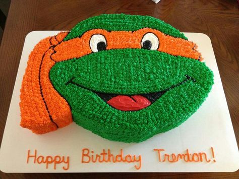 . Ninja Turtle Birthday Cake, Turtle Birthday Cake, Tmnt Cake, Mutant Ninja Turtles Party, Turtle Birthday Parties, Tmnt Birthday, Ninja Turtles Birthday Party, Tmnt Party, Ninja Turtle Cake