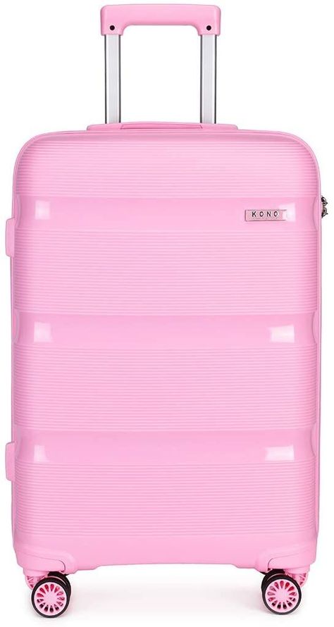 Luggage Aesthetic, Luggage Pink, Pink Suitcase, Hard Case Luggage, Spinner Wheel, Pink Luggage, Travel Luggage Suitcases, Hard Shell Luggage, Cabin Suitcase