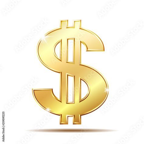 Dollar Symbol, Sign Image, Dollar Sign, Vertical Lines, Adobe Illustrator, White Background, Stock Vector, Vector Free, Vector Images