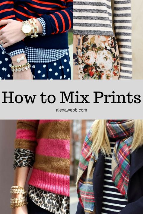 Mixing prints and patterns can be intimidating.  No one wants to look foolish (or clownish).  But, with a few tips its totally doable, I swear.  To get started with ideas and inspiration, check out my Mixing Prints & Patterns Pinterest Board that I created specifically to go with this post. Tips for Mixing Prints & Patterns Mix… Read More Mixed Print Outfit Ideas, Stripes And Leopard Print Outfit, Mixing Patterns Fashion, Indie Outfits Vintage, Pattern Mixing Outfits, Mixed Prints Outfit, Vintage Boho Style, Mixing Patterns, Mix & Match