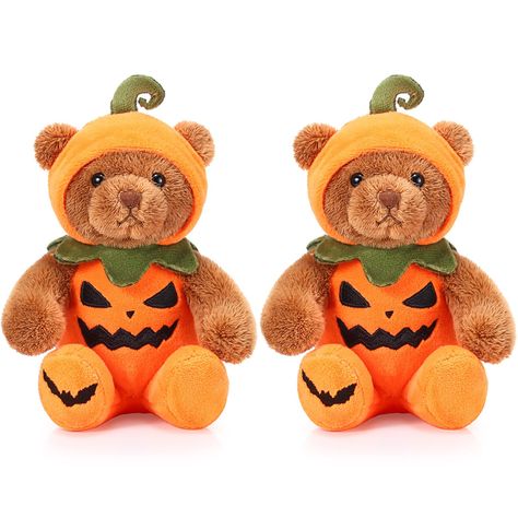 PRICES MAY VARY. Package Includes: you will receive 2 pieces of Halloween stuffed animals, with sitting height of about 16 cm/ 6 inches, lightweight and portable, ideal for daily decoration and replacement, you can also share with your mates and family; Note: 3 styles of bears are with the same size, while the hat size is different, so the sitting size gets slightly different Soft Material: these Halloween bears are made of quality fabric material and filled with PP cotton, soft, fluffy and comf Halloween Stuffed Animals, Plushies Halloween, Halloween Plushies, Cute Bear Plush, Girls Halloween Party, Boo Baskets, Cute Plushies, Halloween Party Decoration, Boo Basket