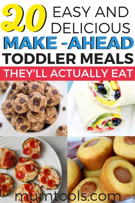 20 Make Ahead Meals Your Toddler Will Actually Eat Make Ahead Toddler Meals, Simple Toddler Meals, Meals For Toddlers, Toddler Friendly Meals, Healthy Fruit Snacks, Easy Toddler Meals, Toddler Breakfast, Healthy Eating Snacks, Quick Healthy Snacks