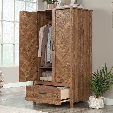 Clothing Armoire, Wood Armoire, Wood Wardrobe, Brooklyn Apartment, Outfit Essentials, Wardrobe Cabinet, Armoires & Wardrobes, Wardrobe Drawers, Storage Furniture Bedroom