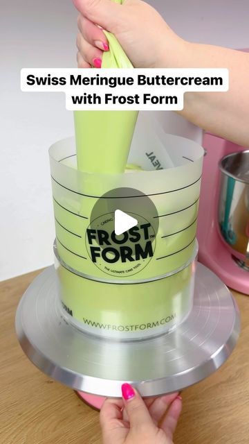 Frost Form® on Instagram: "Swiss Meringue Buttercream works like a dream with Frost Form! 😍

You can use our SMBC recipe from our website, any Mock SMBC recipe (there are lots of recipes online), or our Cake Cream Mix! 

Just make sure to “temper” your buttercream to soften it! Remove some, melt it in the microwave for 15-20 seconds and mix back into the rest of your buttercream. Repeat as needed until it flows easily off your spatula. Then pipe into your Frost Form! 🤗

Shop Frost Form on www.frostform.com 🌐 We ship worldwide!" Frost Form Buttercream, Frost Form Cake Ideas, Frost Form Cake, Frost Form, Cake Cream, Meringue Buttercream, Swiss Meringue Buttercream, Swiss Meringue, Online Food