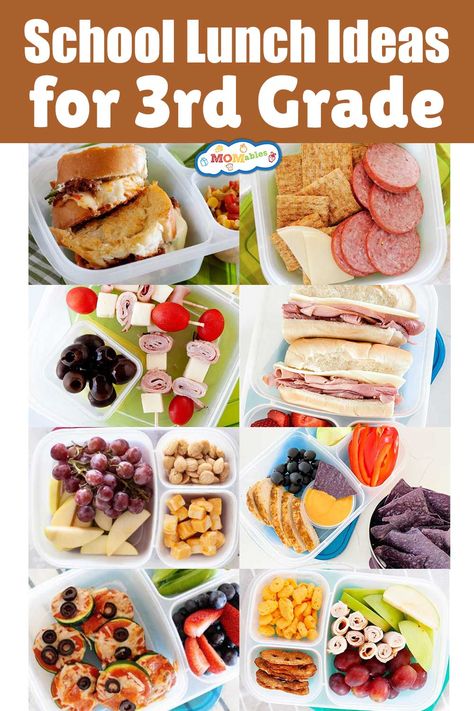 different school lunch bento boxes that are perfect for 3rd graders from sandwiches, to cheese and crackers, to skewers and so much more On The Go Lunches For Kids, Easy Kid School Lunches, 3rd Grade Lunch Box Ideas, Lunch For Kids Summer, Summer Camp Lunch Ideas For Kids, Easy Summer Lunch Ideas For Kids, Healthy Kid Lunches For School, Elementary School Lunch Ideas, Easy Kid Lunches For School