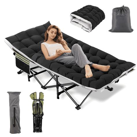 PRICES MAY VARY. Title: Nictemaw Camping Cot, with Comfortable Mattress 900 LBS Duty Double Layer Oxford Lightweight Portable Folding Sleeping Cot for Outdoor/Office/Home, Green. Product Type: Categories > Outdoor Recreation > Camping & Hiking > Camping Furniture > Cots & Hammocks > Cots Camper Mattress, Portable Toddler Bed, Tent Cot, Bed Cot, Camper Beds, Sleeping Cots, Foldable Bed, Camping Cot, Build A Camper Van