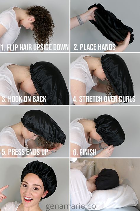 Best way to preserve your curls at night. Read more on the blog Curly Hair Advice, Curly Hair Care Routine, Curly Hair Videos, Cute Curly Hairstyles, Hairdos For Curly Hair, Hair Advice, Curly Hair Inspiration, Curly Girl Hairstyles, Curly Hair Routine